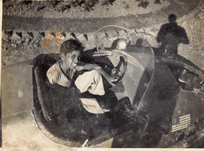 Boy in Electric Car