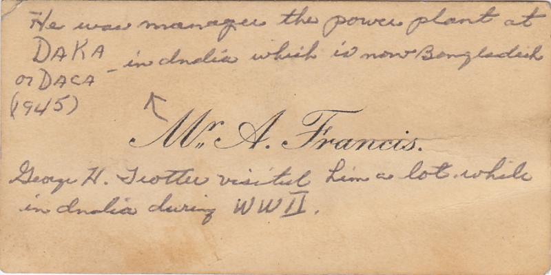 Mr A Francis Business Card - They got the electric car